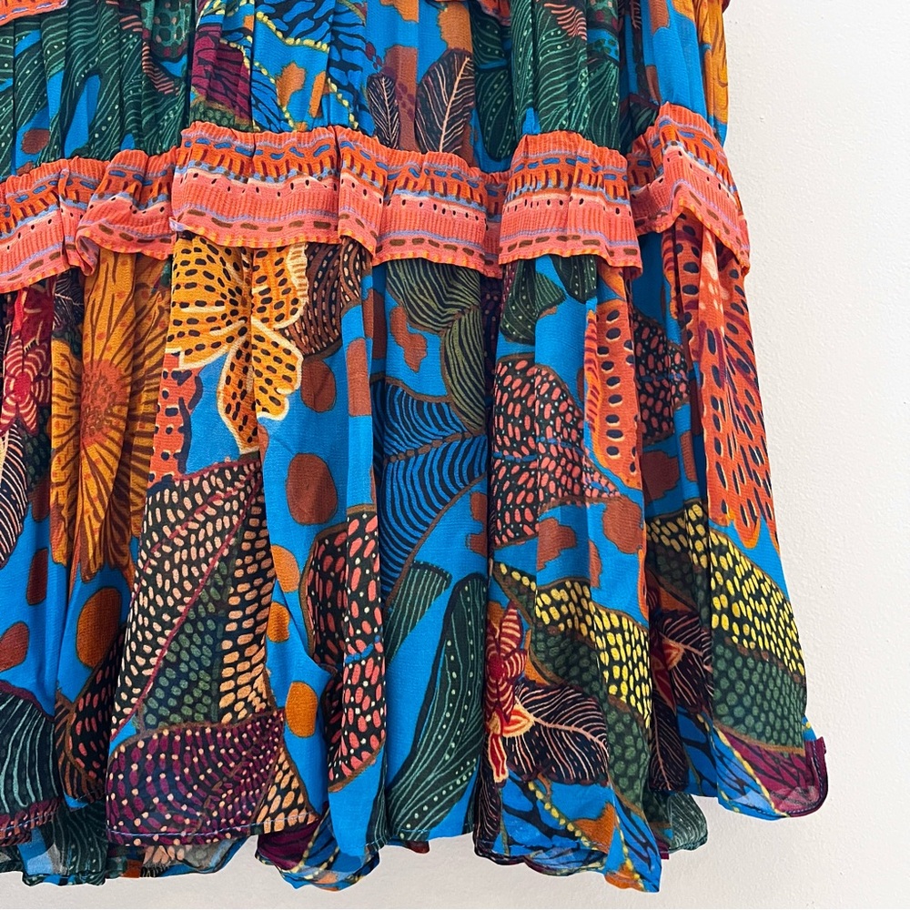 NWT Anthropologie Farm Rio Puff Sleeve Maxi Dress - Picture 7 of 12